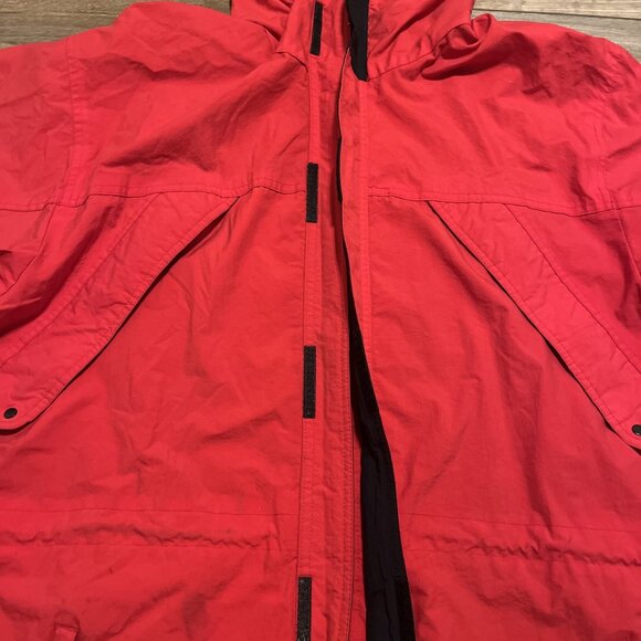 Men's Marlboro Adventure Team Windbreaker XL Red Full Zip Hooded Jacket VINTAGE - Picture 9 of 16